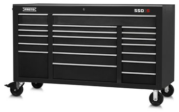 Proto® 550S 67" Workstation - 20 Drawer, Dual Black - Industrial Tool & Supply