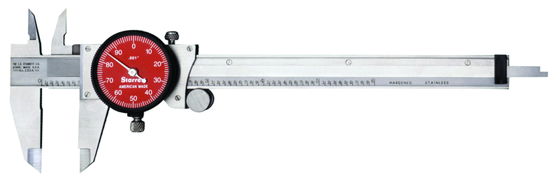 #R120A-6 - 0 - 6'' Measuring Range (.001 Grad.) - Dial Caliper with Letter of Certification - Industrial Tool & Supply