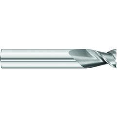1/2 x 1/2 x 1-1/4 x 3-1/4 OAL Square 2 Flute Carbide End Mill for Aluminum - Weldon Shank- Uncoated - Industrial Tool & Supply