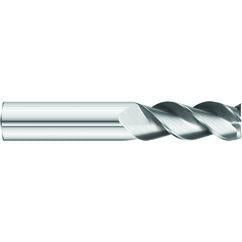5/8 x 5/8 x 3-1/4 x 6 OAL Square 3 Flute Carbide End Mill for Aluminum - Weldon Shank- Uncoated - Industrial Tool & Supply