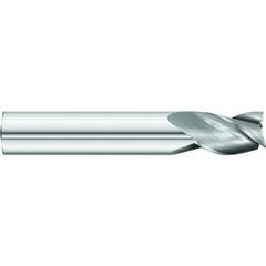 5/8 x 5/8 x 1 x 3-1/2 OAL Square 3 Flute Carbide End Mill for Aluminum - Round Shank- Uncoated - Industrial Tool & Supply
