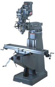 Vertical Mill - R-8 Spindle - 9 x 49'' Table Size - 3HP - 30 min. 2Hp Continuous Run, 3PH, 230V Motor - Industrial Tool & Supply