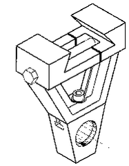 Right Angle Arbor Support for Vertical Milling Machine - Model #HR-OUT-BR-50 - Industrial Tool & Supply