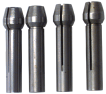 #600 - Contains: 4 Collets 1/32 - 1/8 - For: 8 Handpiece - Collet Set for Flex Shaft Grinder - Industrial Tool & Supply