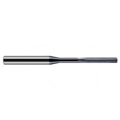 Miniature Reamers - 0.1570″ Reamer Diameter × 0.8750″ (7/8″) Margin Length Carbide Reamer, 4 Flutes, AlTiN Coated - Industrial Tool & Supply