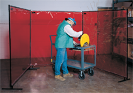 6' x 8' - Protect-O-Screen Welding Screen-Trans Vinyl - Industrial Tool & Supply