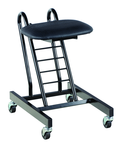 9" - 18" Ergonomic Worker Seat  - Portable on swivel casters - Industrial Tool & Supply