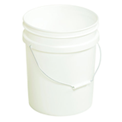 Plastic Pail - Model PAIL54PWS - White - Can be used with liquids up to 190°F - Industrial Tool & Supply