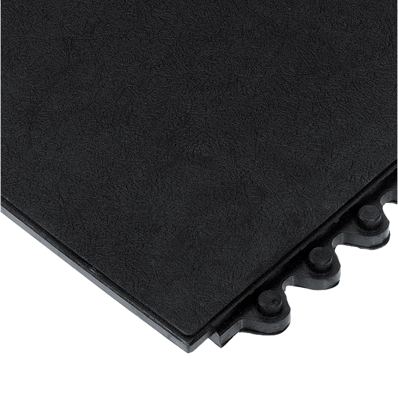 24 / Seven Floor Mat - 3' x 3' x 5/8" Thick (Black Solid All Purpose) - Industrial Tool & Supply