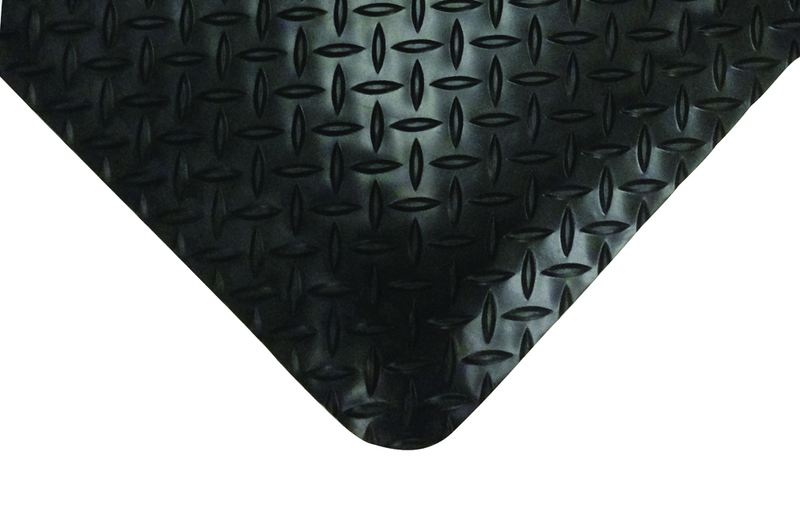 3' x 5' x 9/16" Thick Diamond Comfort Mat - Black - Industrial Tool & Supply