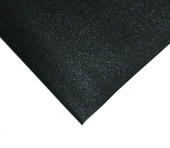 6' x 60' x 3/8" Thick Soft Comfort Mat - Black Pebble Emboss - Industrial Tool & Supply