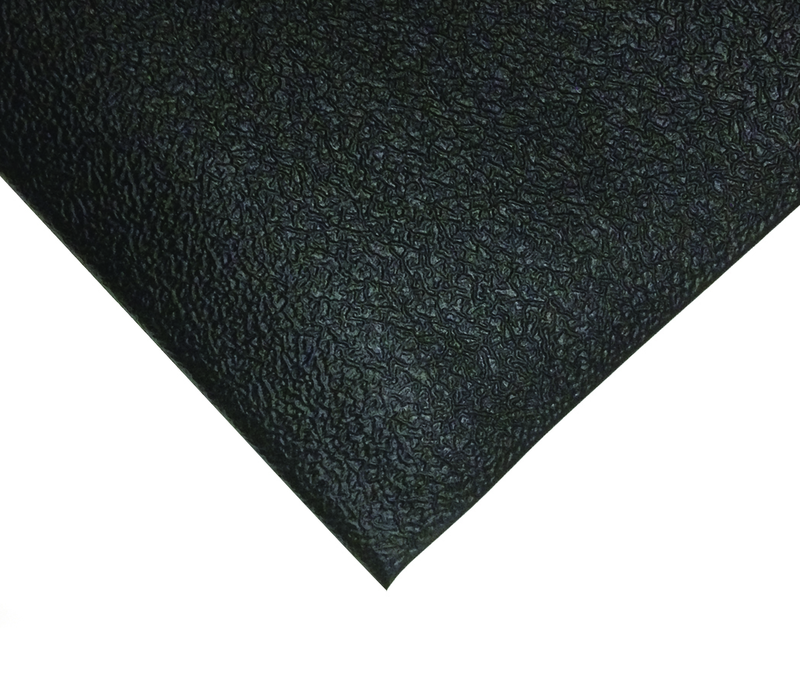 4' x 60' x 3/8" Thick Soft Comfort Mat - Black Pebble Emboss - Industrial Tool & Supply