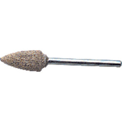 1/8″ × 1 1/2″ Shank-3/8″ × 3/4″ - B52 - Cotton Reinforced Aluminum Oxide Mounted Point - Industrial Tool & Supply