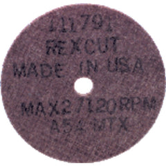 2″ × 1/8″ × 1/4″ - A54GTX - Aluminum Oxide Non-Reinforced Cut-Off Wheel - Industrial Tool & Supply