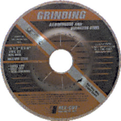 4 1/2″ × 1/4″ × 7/8″ - Aluminum Oxide A24MTX - Depressed Center Wheel - Industrial Tool & Supply