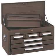 266 6-Drawer Mechanic's Chest - Model No.266B Brown 14.75H x 12D x 26.13''W - Industrial Tool & Supply