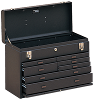 7-Drawer Apprentice Machinists' Chest - Model No.520B Brown 13.63H x 8.5D x 20.13''W - Industrial Tool & Supply