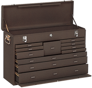 11-Drawer Journeyman Chest - Model No.52611B Brown 18H x 8.5D x 26.75''W - Industrial Tool & Supply