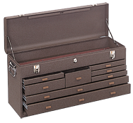 8-Drawer Journeyman Chest - Model No.526B Brown 13.63H x 8.5D x 26.75''W - Industrial Tool & Supply