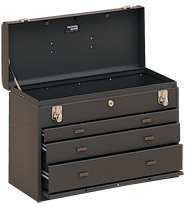 3-Drawer Apprentice Machinists' Chest - Model No.620 Brown 13.63H x 8.5D x 20.13''W - Industrial Tool & Supply