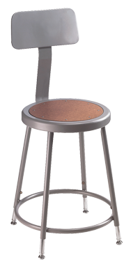 25" - 33" Adjustable Stool With Backrest - Industrial Tool & Supply