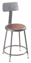 19" - 27" Adjustable Stool With Backrest - Industrial Tool & Supply