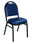 Dome Stack Chair - 7/8" Square-Tube 18-Gauge Steel Frame, 5/8" Underseat H-braces - Industrial Tool & Supply