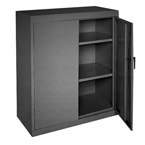 46 x 24 x 42" (Black) - Counter Height Cabinet with Doors - Industrial Tool & Supply