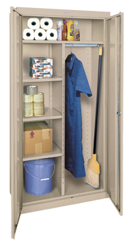 46 x 24 x 72" (Tropic Sand) - Combination Storage Cabinet with Doors - Industrial Tool & Supply