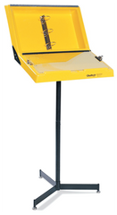 Yellow Information Workstand With Drop Pocket - Industrial Tool & Supply