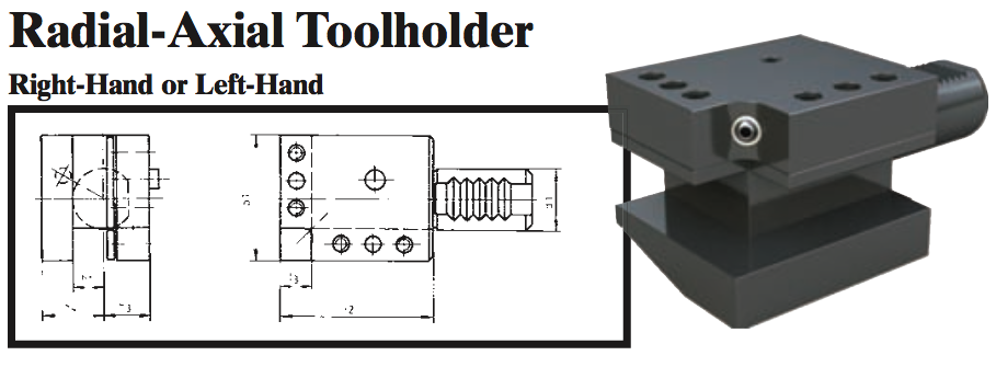 VDI Radial-Axial Toolholder (Right Hand) - Part #: CNC86 36.4025R - Industrial Tool & Supply