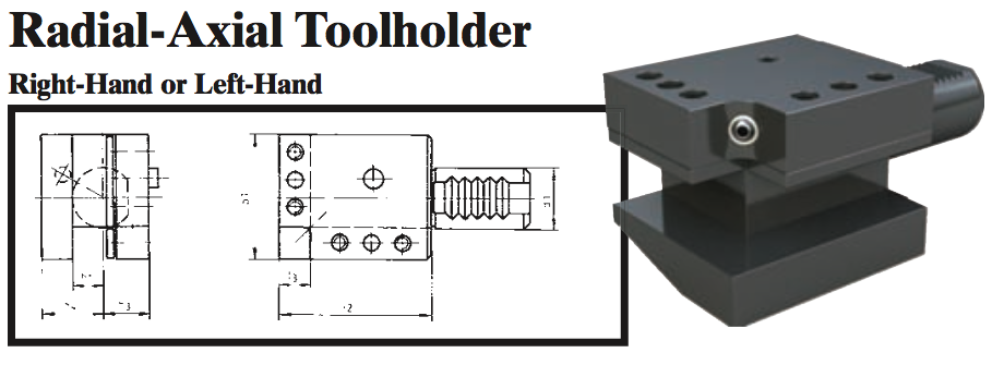 VDI Radial-Axial Toolholder (Left Hand) - Part #: CNC86 36.6032L - Industrial Tool & Supply