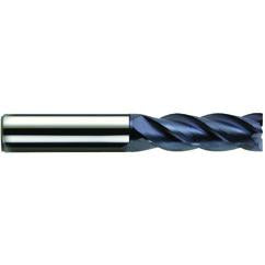 1/4" Dia. - 3/4" LOC - 2-1/2" OAL - 4 FL Carbide S/E HP End Mill-nACo - Industrial Tool & Supply