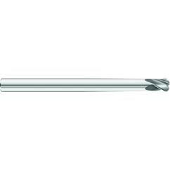 1/2 x 1/2 x 3/8 x 4 OAL .125 C/R 4 Flute Necked Carbide End Mill - Round Shank-TiAlN Coated - Industrial Tool & Supply