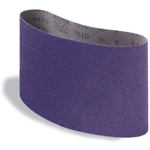 3M Cloth Belt 461F P120 XF-weight 4″ × 156″ Sine-lok 75 Degree Angle Precision Roll Grinding Single-flex - Exact Industrial Supply