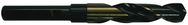 35/64" x 1/2" x 3" x 6" HSS - (M2) 118 Deg Split Point 3 Flat Gold & Black S & D Drill - Industrial Tool & Supply