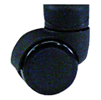 Black Dual Wheel Nylon Casters (set of 5) w/soft polyurethane treads - Industrial Tool & Supply