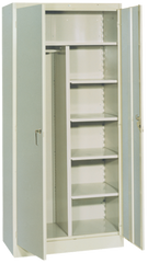 36 x 24 x 78'' (Dove Gray or Putty) - Combo Wardrobe/Storage Cabinet - Industrial Tool & Supply