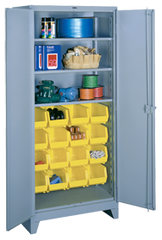 36 x 21 x 82'' (16 Bins Included) - Bin Storage Cabinet - Industrial Tool & Supply