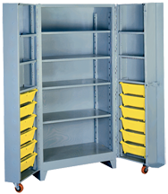 38 x 28 x 76'' (12 Bins Included) - Bin Storage Cabinet - Industrial Tool & Supply