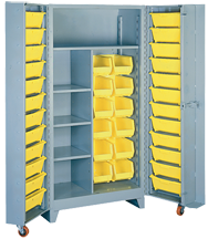 38 x 28 x 76'' (36 Bins Included) - Bin Storage Cabinet - Industrial Tool & Supply