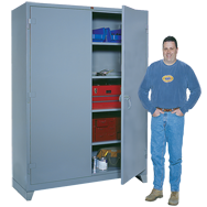 60 x 24 x 78'' (Dove Gray or Putty) - Full Height Wide Storage Cabinet - Industrial Tool & Supply
