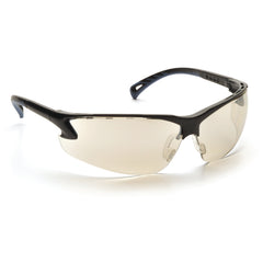 Safety Glasses - Black Frame, Indoor/Outdoor Lens - Industrial Tool & Supply