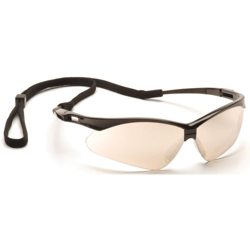Safety Glasses - Black Frame, Indoor/Outdoor Lens - Industrial Tool & Supply