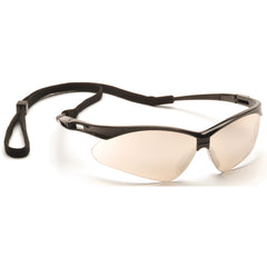 Safety Glasses - Black Frame, Indoor/Outdoor Lens - Industrial Tool & Supply