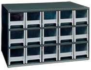 11 x 11 x 17'' (15 Compartments) - Steel Modular Parts Cabinet - Industrial Tool & Supply