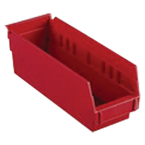 4 1/8″ × 17 7/8″ × 4″ - Red Economy Shelf Bin - Industrial Tool & Supply