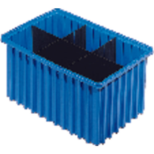 9 1/8″ × 6 1/2″ × 4 5/8″ - Blue - Akro Grid Stackable Containers - Industrial Tool & Supply