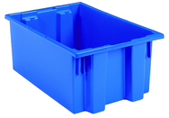 19-1/2 x 15-1/2 x 10'' - Blue Nest-Stack-Tote Box - Industrial Tool & Supply