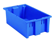 19-1/2 x 13-1/2 x 8'' - Blue Nest-Stack-Tote Box - Industrial Tool & Supply